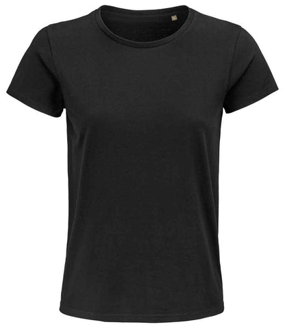 SOL'S Ladies Pioneer Organic T-Shirt in Deep Black