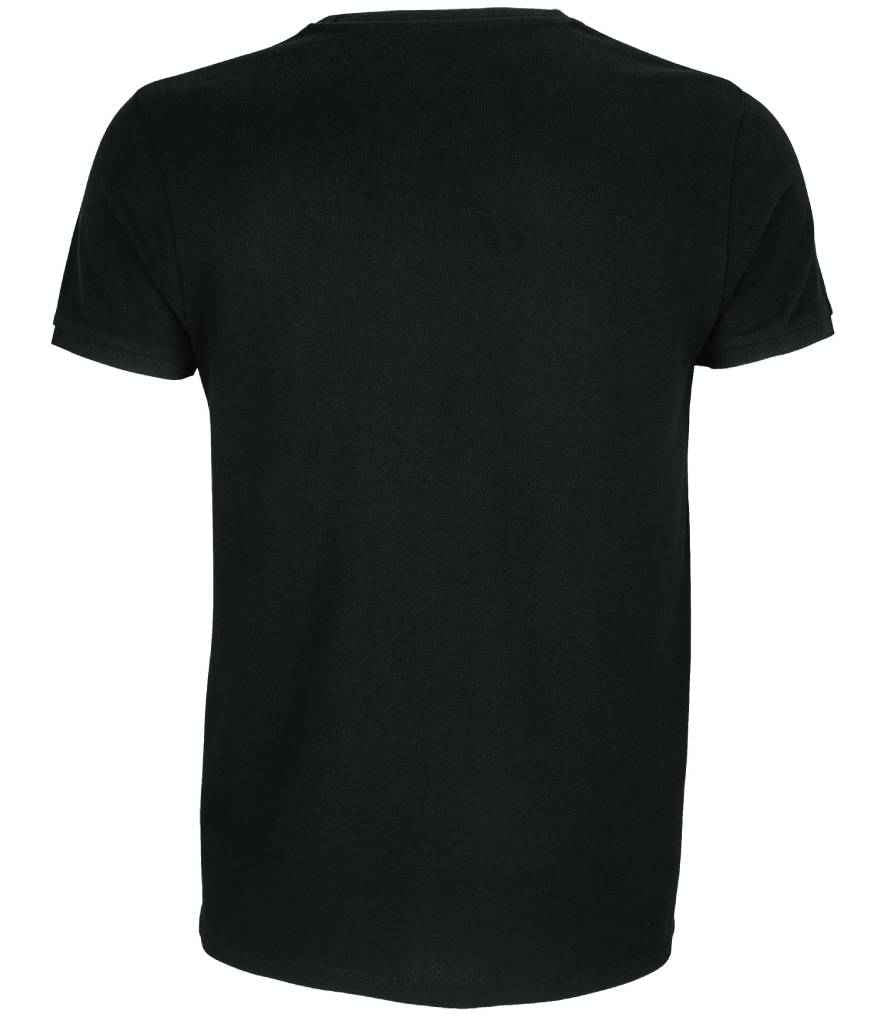 NEOBLU Unisex Loris Organic Piqué T-Shirt in Deep Black