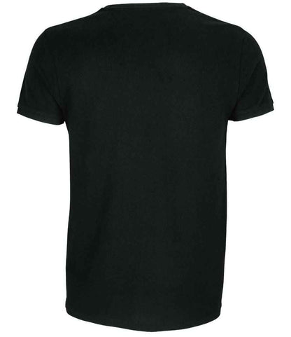 NEOBLU Unisex Loris Organic Piqué T-Shirt in Deep Black