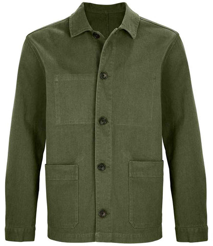 NEOBLU Mael Workwear Utility Jacket in Deep Khaki