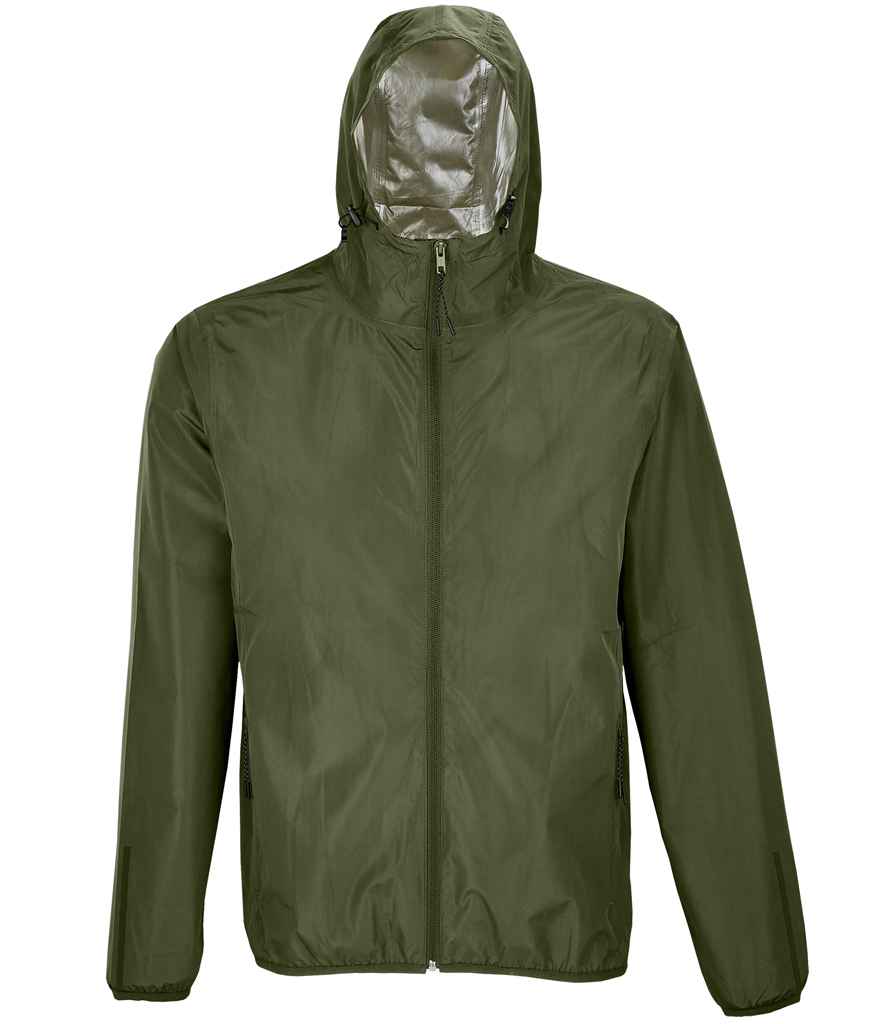 NEOBLU Unisex Andrea Waterproof Windbreaker Jacket in Deep Khaki