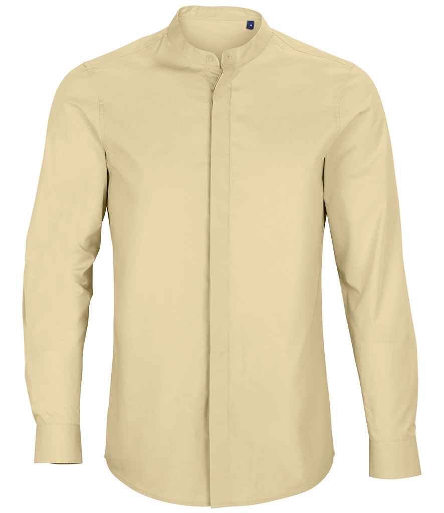 NEOBLU Bart Mao Collar Long Sleeve Poplin Shirt