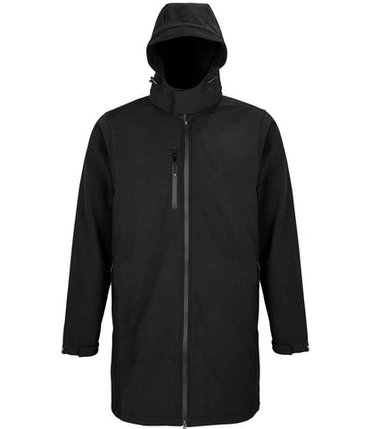 NEOBLU Achille Long Soft Shell Jacket in Deep Black