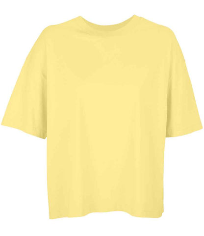 SOL'S Ladies Boxy Oversized Organic T-Shirt - Light Yellow