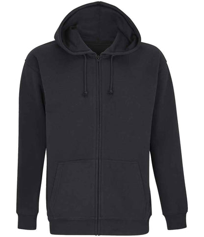 SOL'S Unisex Carter Full Zip Hoodie in Black