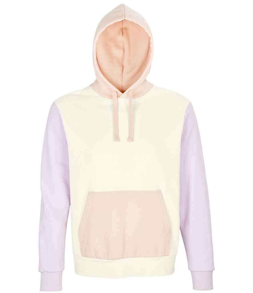 SOL'S Unisex Collins Organic Contrast Hoodie in Off White