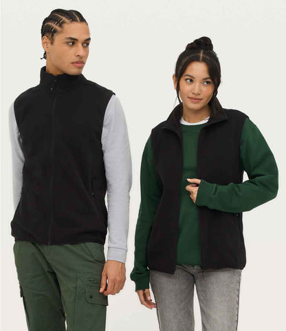 SOL'S Unisex Factor Recycled Micro Fleece Bodywarmer - Black