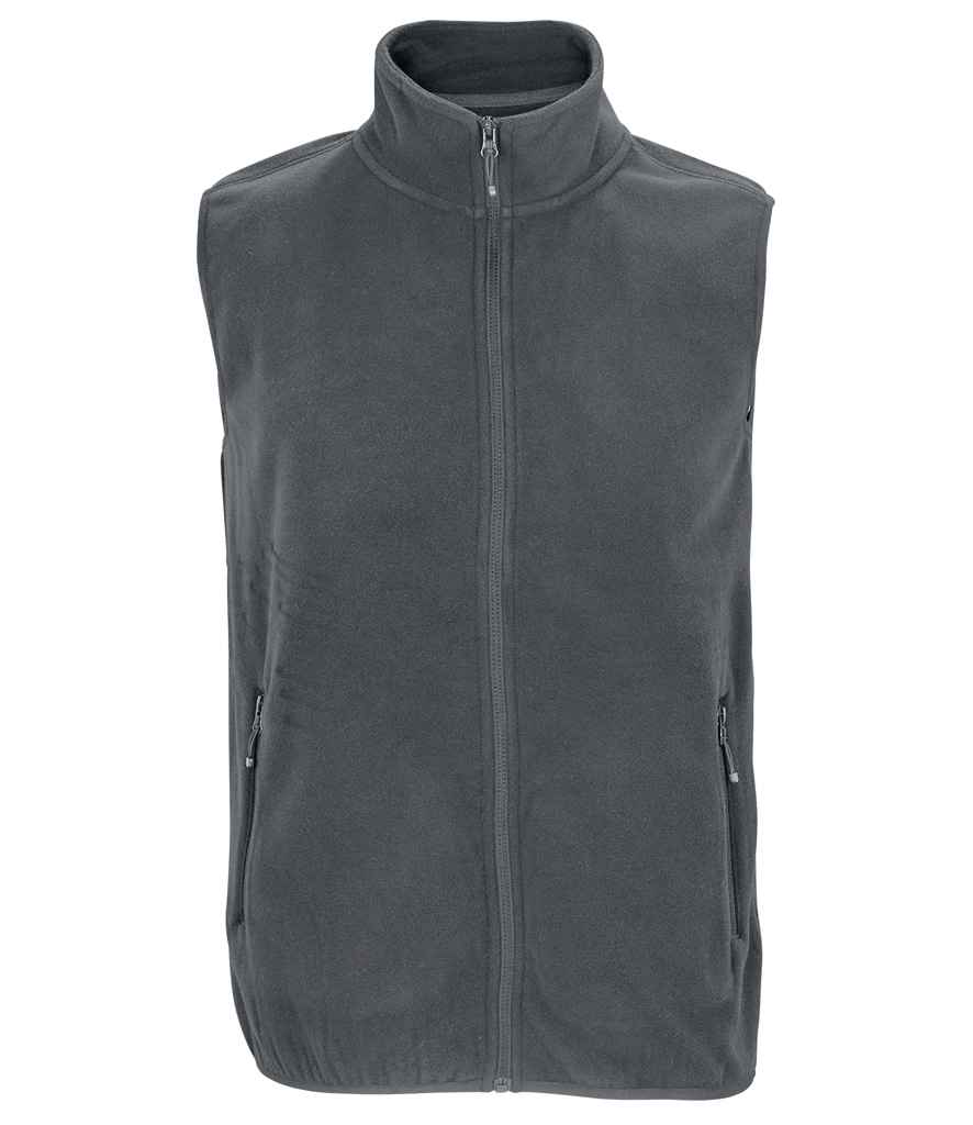 SOL'S Unisex Factor Recycled Micro Fleece Bodywarmer - Charcoal
