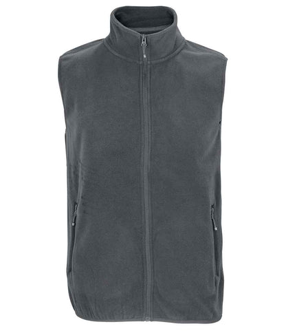 SOL'S Unisex Factor Recycled Micro Fleece Bodywarmer - Charcoal