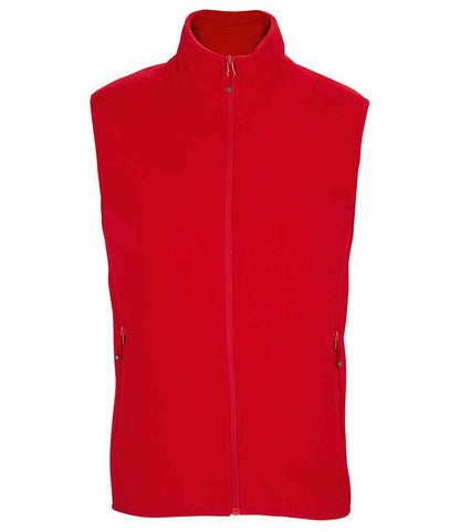 SOL'S Unisex Factor Recycled Micro Fleece Bodywarmer - Red