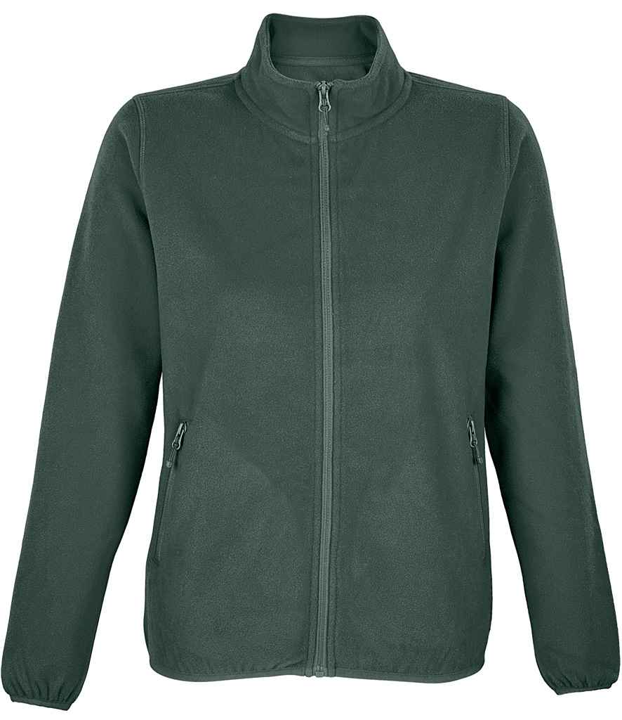 SOL'S Ladies Factor Recycled Micro Fleece Jacket in Forest Green