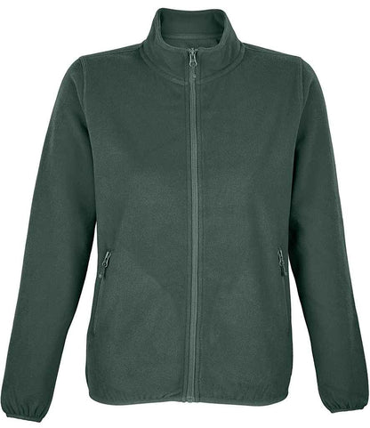SOL'S Ladies Factor Recycled Micro Fleece Jacket in Forest Green