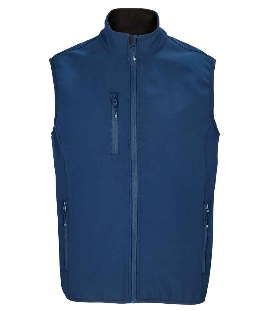 SOL'S Falcon Recycled Soft Shell Bodywarmer in Abyss Blue