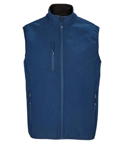 SOL'S Falcon Recycled Soft Shell Bodywarmer in Abyss Blue