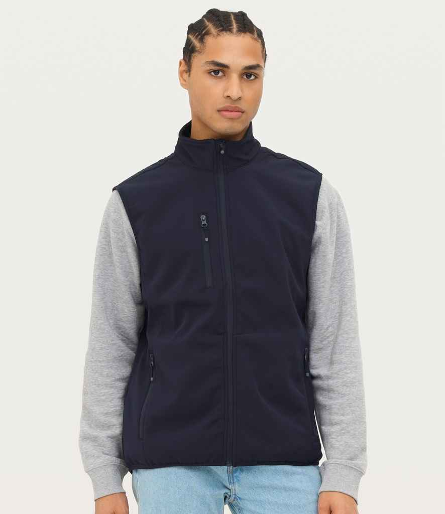 SOL'S Falcon Recycled Soft Shell Bodywarmer - Abyss Blue