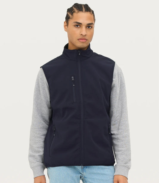 SOL'S Falcon Recycled Soft Shell Bodywarmer - Abyss Blue - Model