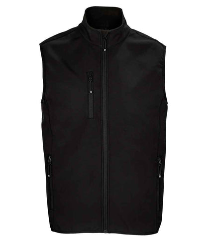 SOL'S Falcon Recycled Soft Shell Bodywarmer in Black