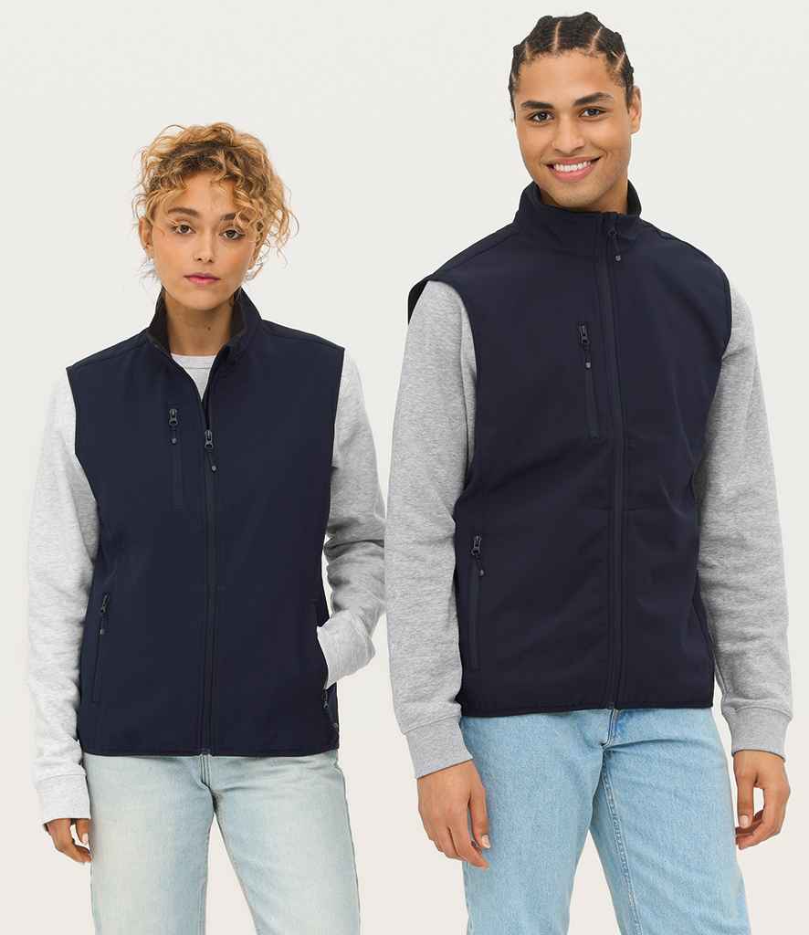SOL'S Ladies Falcon Recycled Soft Shell Bodywarmer - model image