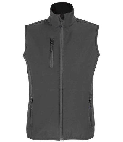 SOL'S Ladies Falcon Recycled Soft Shell Bodywarmer - Charcoal