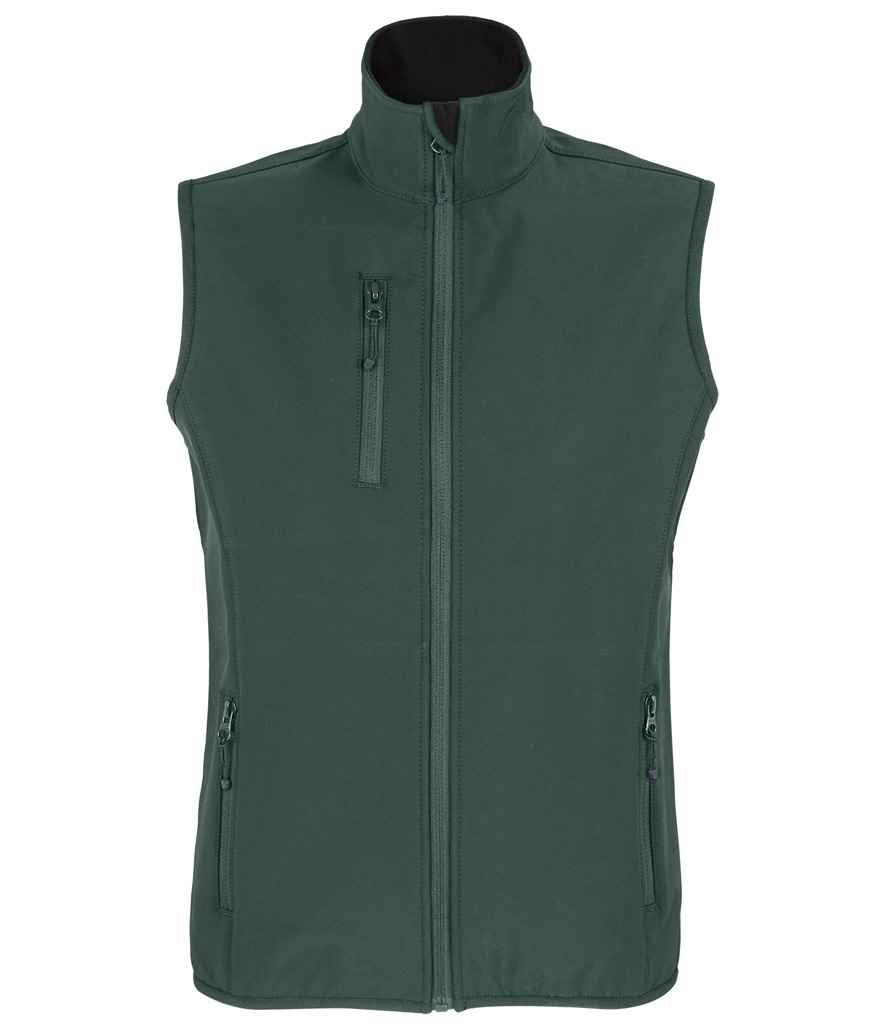 SOL'S Ladies Falcon Recycled Soft Shell Bodywarmer - Forest Green