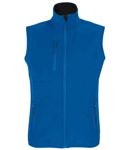 SOL'S Ladies Falcon Recycled Soft Shell Bodywarmer - Royal Blue