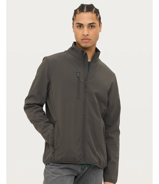 SOL'S Falcon Recycled Soft Shell Jacket - Charcoal - Model
