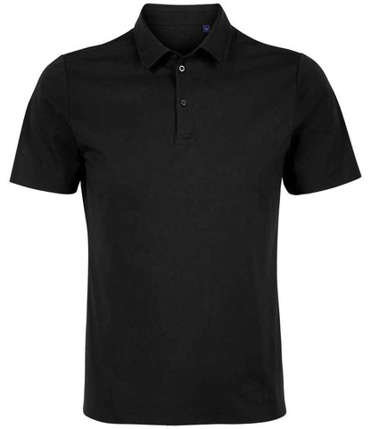 NEOBLU Relax Oscar Jersey Polo Shirt in Deep Black