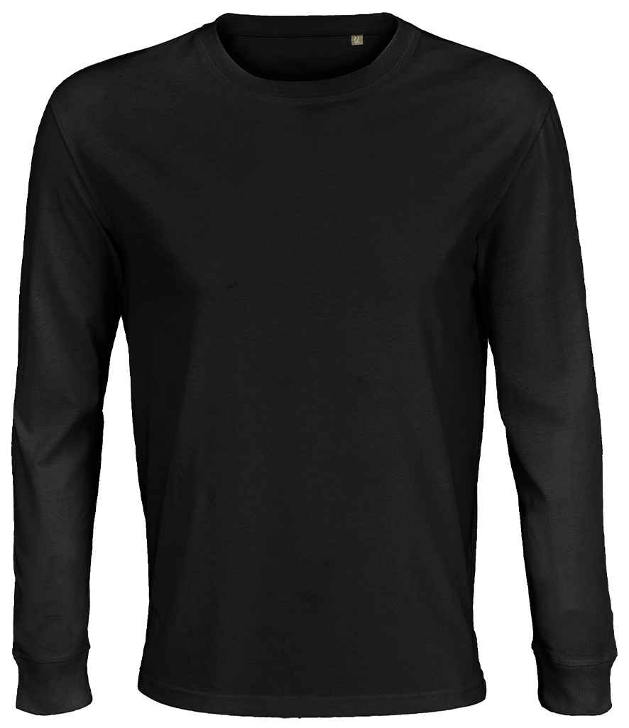 SOL'S Unisex Pioneer Long Sleeve T-Shirt in Deep Black