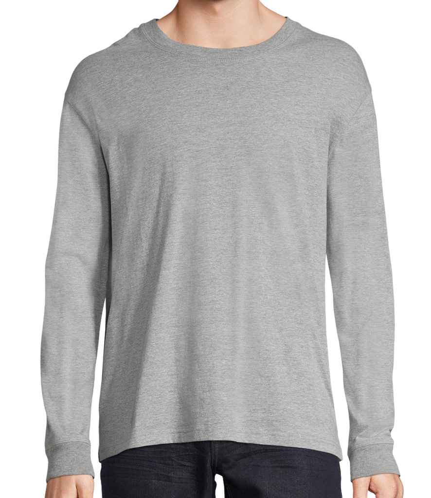 SOL'S Unisex Pioneer Long Sleeve T-Shirt - Grey Marl