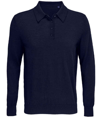 NEOBLU Stefan Polo Collar Sweater in Night Blue
