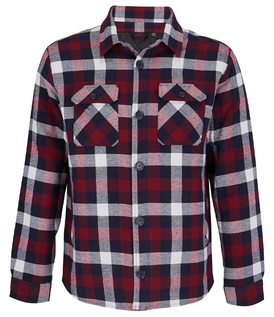SOL'S Unisex Noah Padded Overshirt in Medium Burgundy