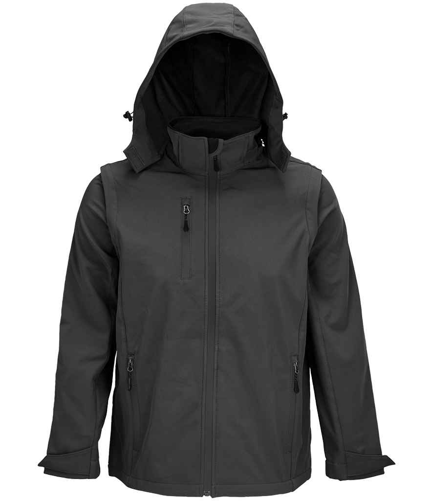 SOL'S Unisex Falcon 3-in-1 Soft Shell Jacket - Charcoal