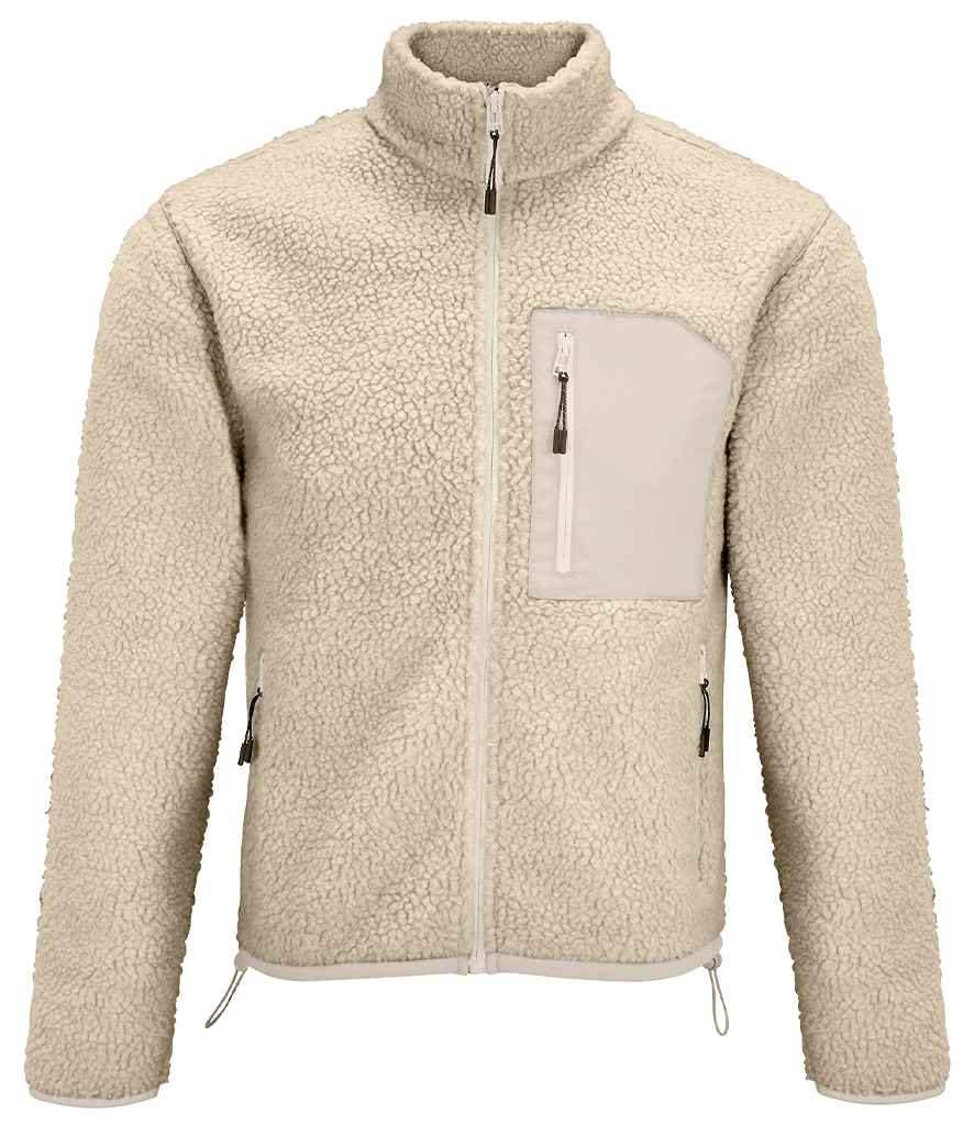 SOL'S Unisex Fury Sherpa Jacket in Shear Beige/Beige