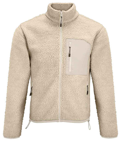 SOL'S Unisex Fury Sherpa Jacket in Shear Beige/Beige