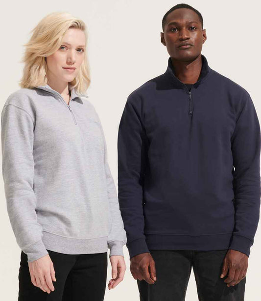 SOL'S Unisex Conrad 1/4 Zip Sweatshirt - French Navy