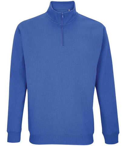 SOL'S Unisex Conrad 1/4 Zip Sweatshirt in Royal Blue