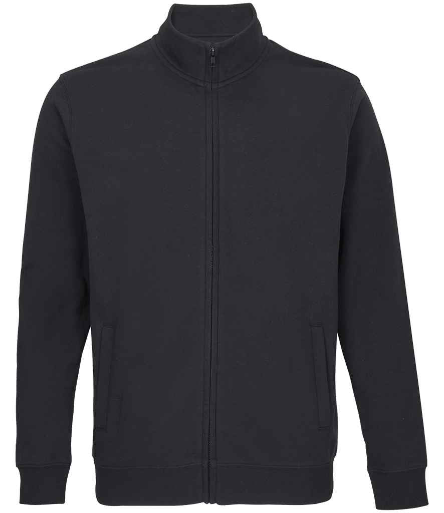 SOL'S Unisex Cooper Full Zip Sweat Jacket in Black