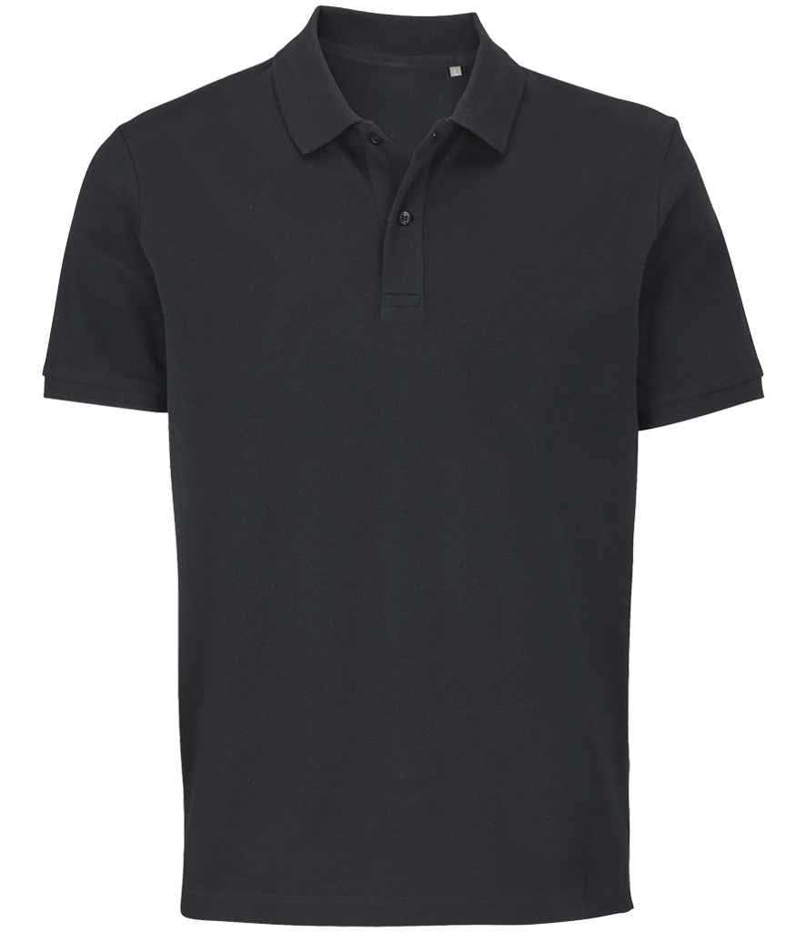 SOL'S Unisex Pegase Piqué Polo Shirt in Black
