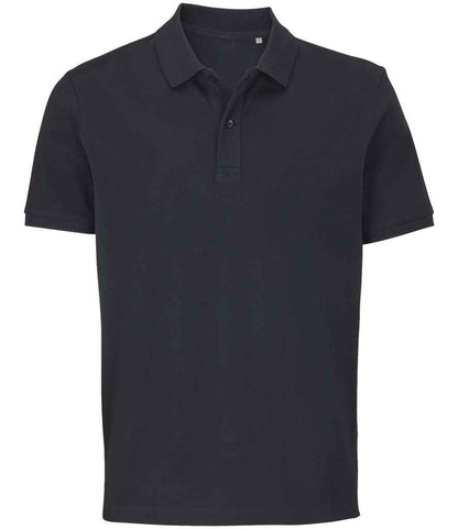 SOL'S Unisex Pegase Piqué Polo Shirt in Black