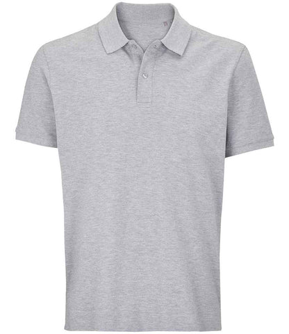 SOL'S Unisex Pegase Piqué Polo Shirt in Grey Marl