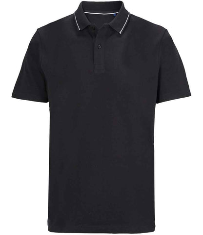 NEOBLU Unisex Orel Piqué Polo Shirt in Deep Black