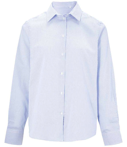 NEOBLU Baptiste Striped Long Sleeve Shirt in Blue Stripe