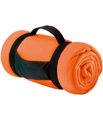 SOL'S Stavenger Plaid Fleece Blanket in Bright Orange