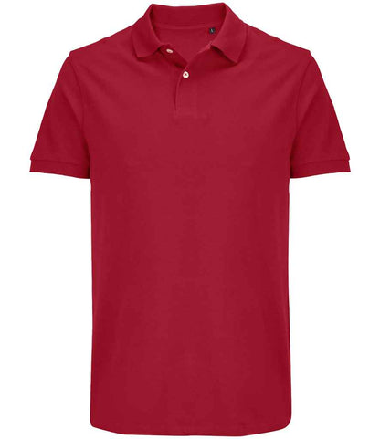 SOL'S Unisex Pacific Twin Piqué Polo Shirt in Folk Red