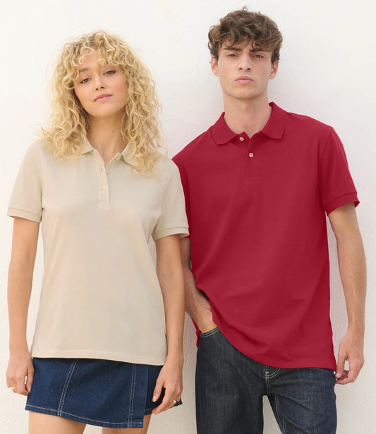 SOL'S Unisex Pacific Twin Piqué Polo Shirt - Folk Red - Model