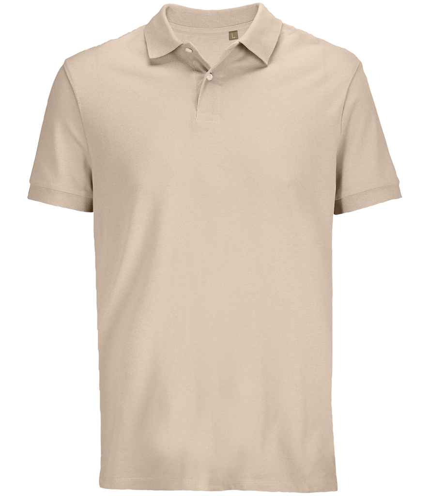 SOL'S Unisex Pacific Twin Piqué Polo Shirt in Linen