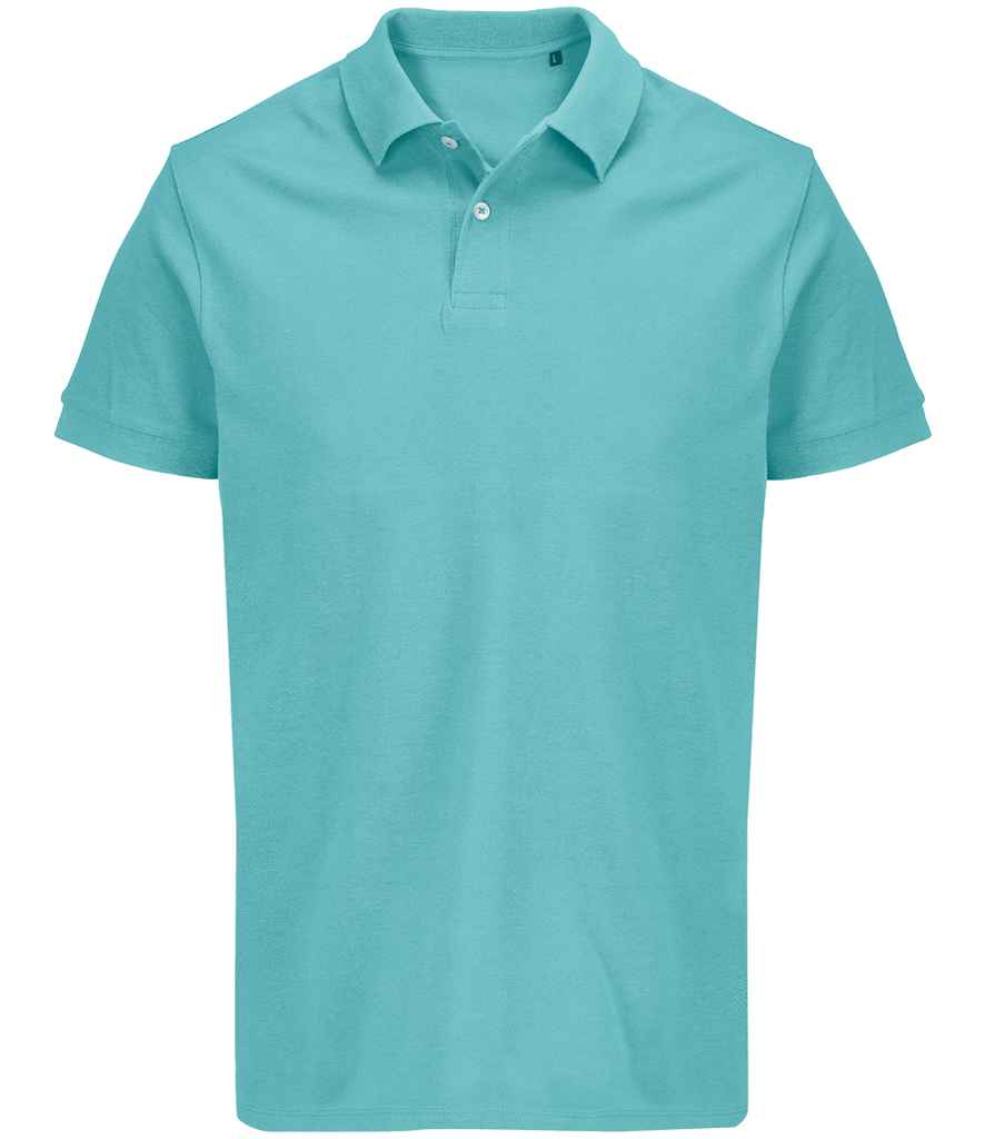 SOL'S Unisex Pacific Twin Piqué Polo Shirt in Pool Blue