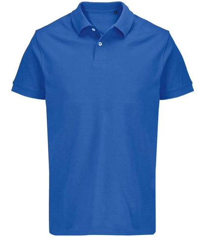 SOL'S Unisex Pacific Twin Piqué Polo Shirt in Royal Blue