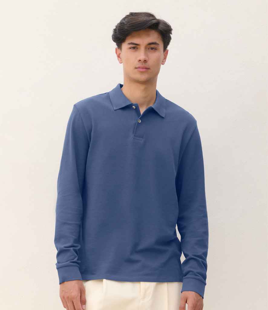 SOL'S Unisex Pacific Long Sleeve Piqué Polo Shirt - model image