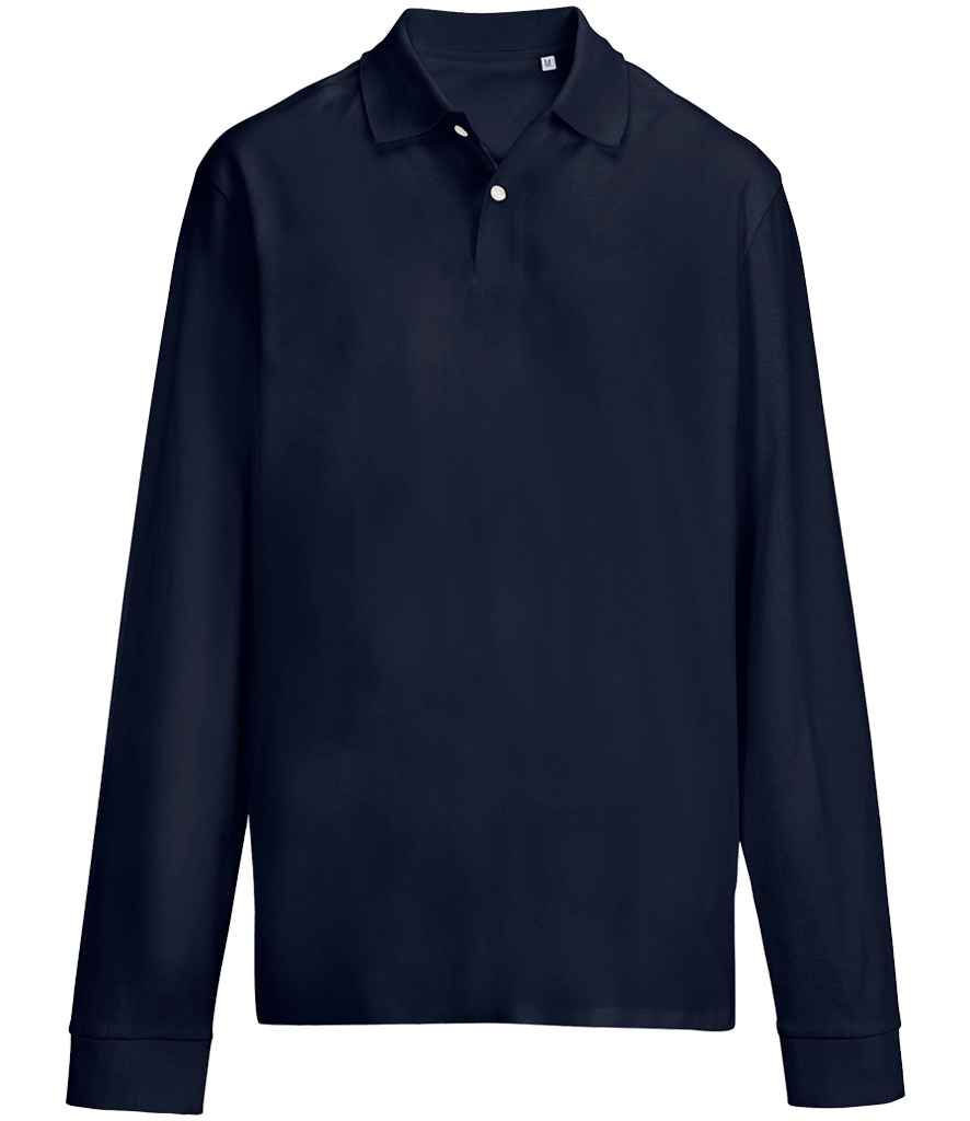 SOL'S Unisex Pacific Long Sleeve Piqué Polo Shirt in French Navy